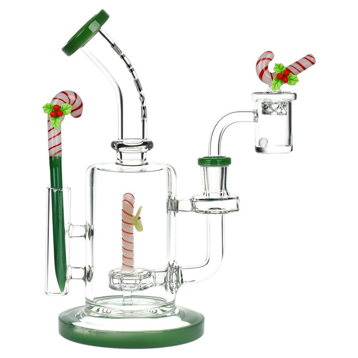 Holidaze Series Glass Dab Rig Set - 8.25"