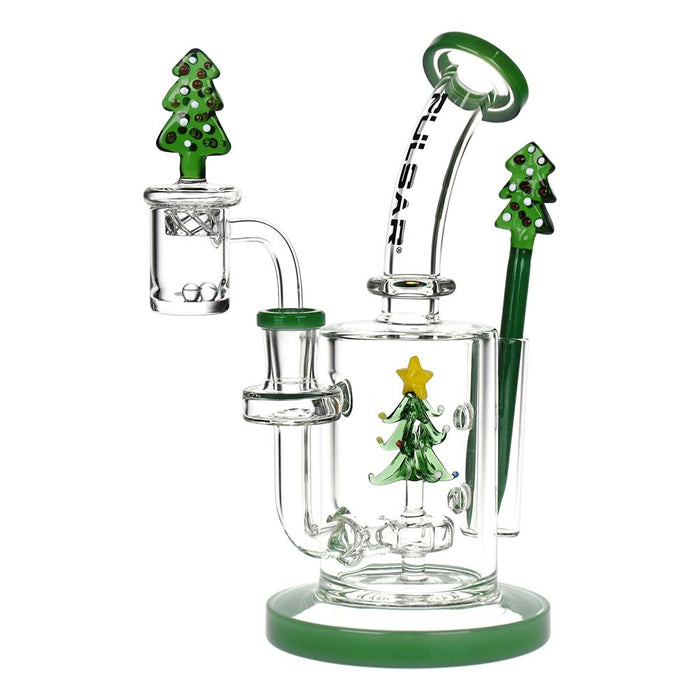 Holidaze Series Glass Dab Rig Set - 8.25"