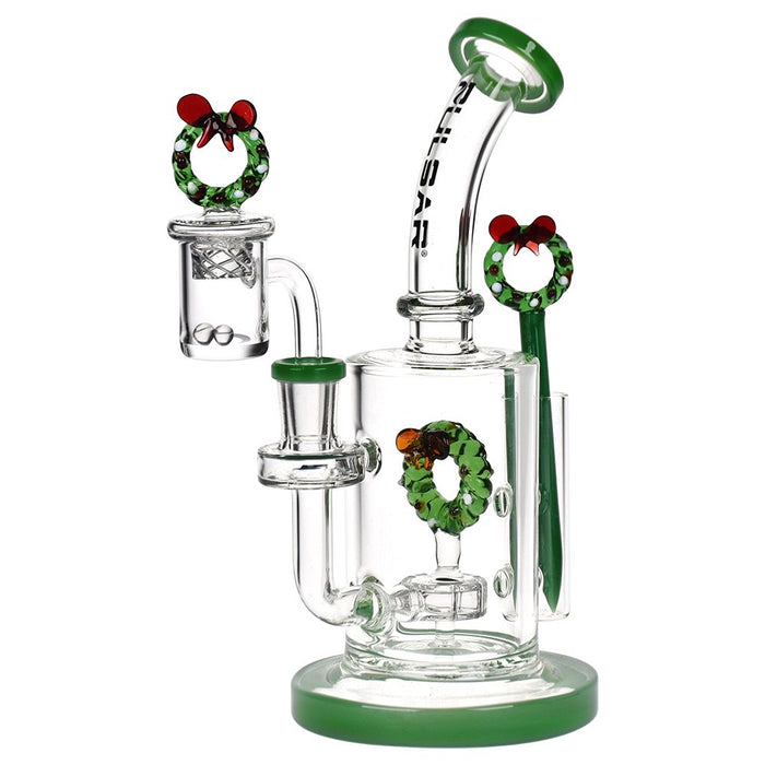 Holidaze Series Glass Dab Rig Set - 8.25"