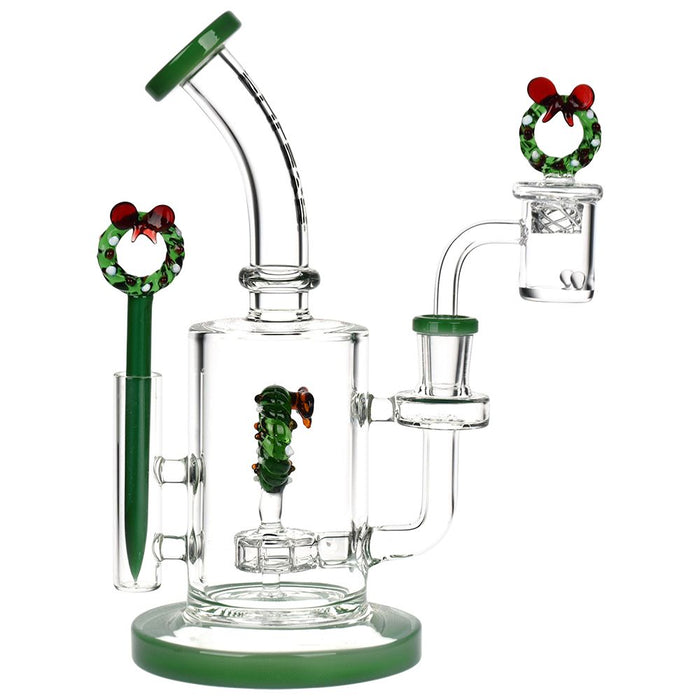 Holidaze Series Glass Dab Rig Set - 8.25"