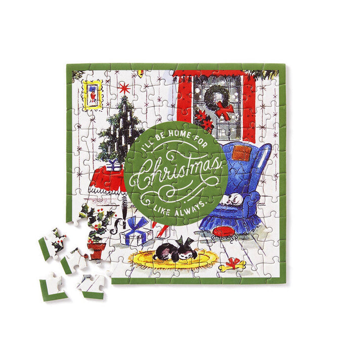 Home For Christmas 100 Piece Mini Shaped Puzzle Brass Monkey