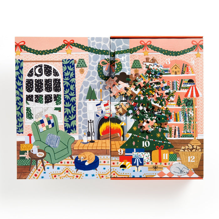 Home for the Holidays 500 Piece Advent Puzzle Calendar Jigsaw Puzzle Holly Maguire