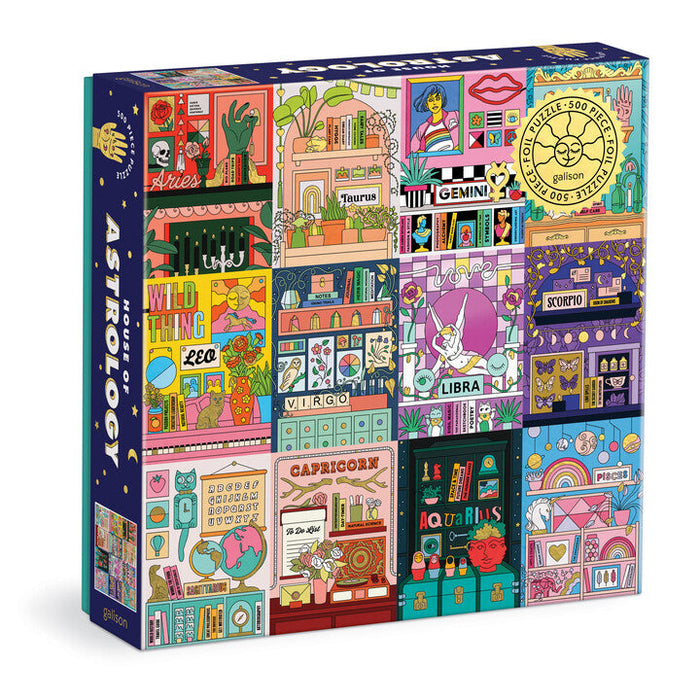 House of Astrology 500 Piece Foil Puzzle Puzzles Michelle Berlin