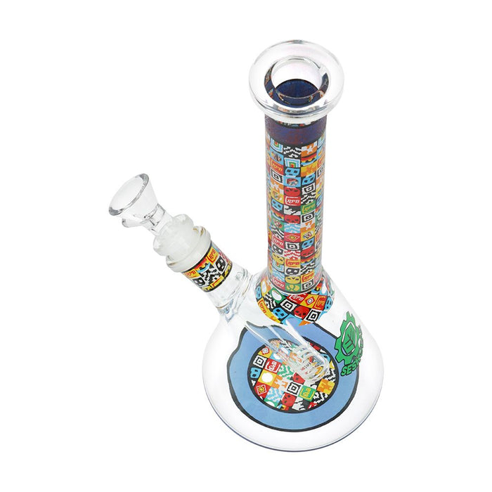 Icon Blocks Pattern Beaker Bong - 10"