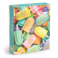 Enjoy summer fun with the Icy Treats 1000 Piece Puzzle by Julie Seabrook Ream, featuring a vibrant mix of pastel popsicles with sprinkles arranged in a playful, scattered pattern.