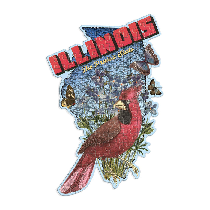 Illinois Mini Shaped Puzzle Galison