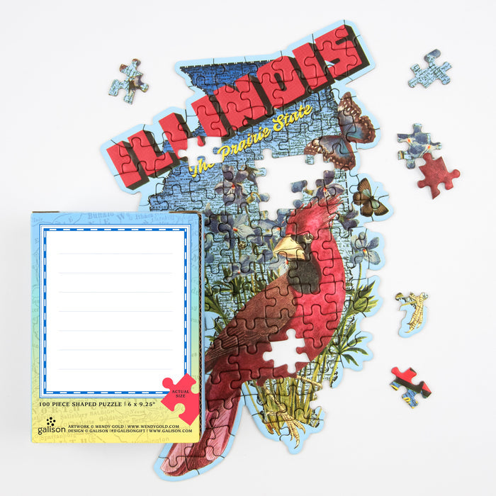 Illinois Mini Shaped Puzzle Galison