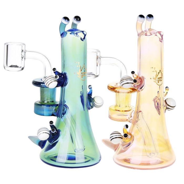 Iridescent Snail Smoochies Glass Dab Rig
