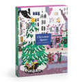 A festive box depicts a snowy town square with a Christmas tree, sleigh of gifts, and joyful townsfolk. The label reads Joy Laforme Christmas Square 9 x 12 Paint by Number Kit—a charming addition to your holiday decor.