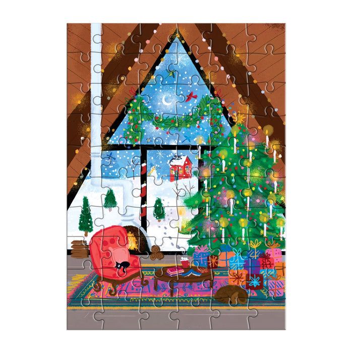 Joy Laforme Cozy Cabin Greeting Card Puzzle Jigsaw Puzzle Joy Laforme
