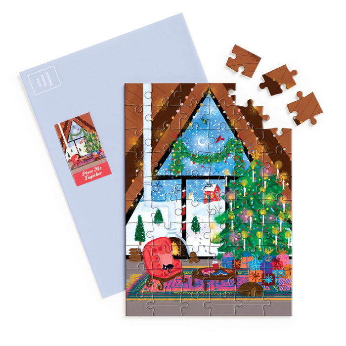 Joy Laforme Cozy Cabin Greeting Card Puzzle Jigsaw Puzzle Joy Laforme