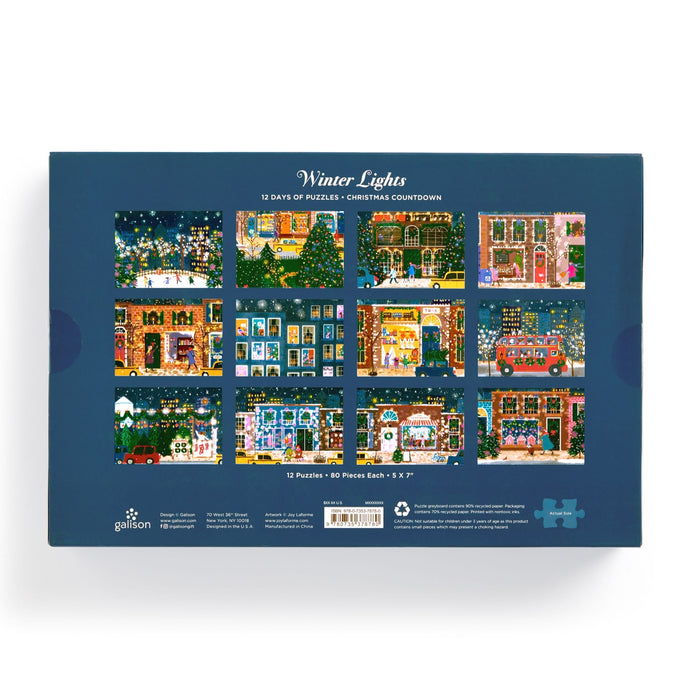 Joy Laforme Winter Lights 12 Days of Puzzles Holiday Countdown Advent Calendars Joy Laforme