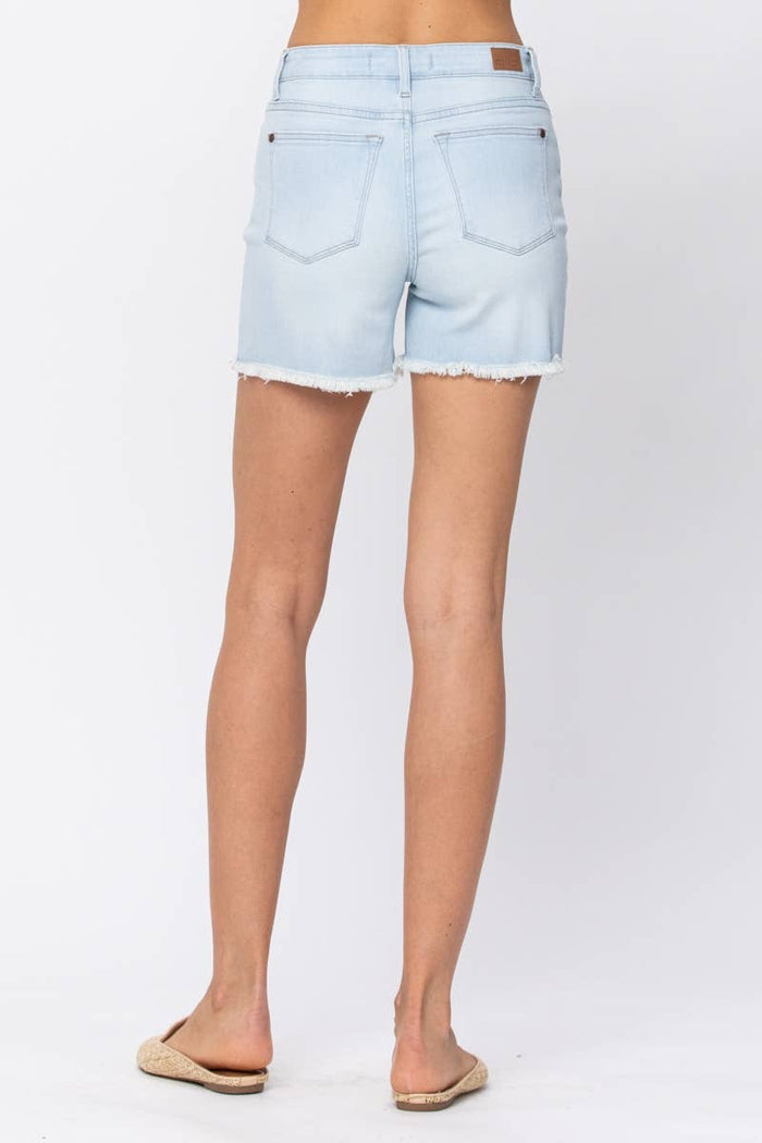 Judy Blue NWT HI-WAIST BLEACH LIGHT CUT OFF SHORTS XL