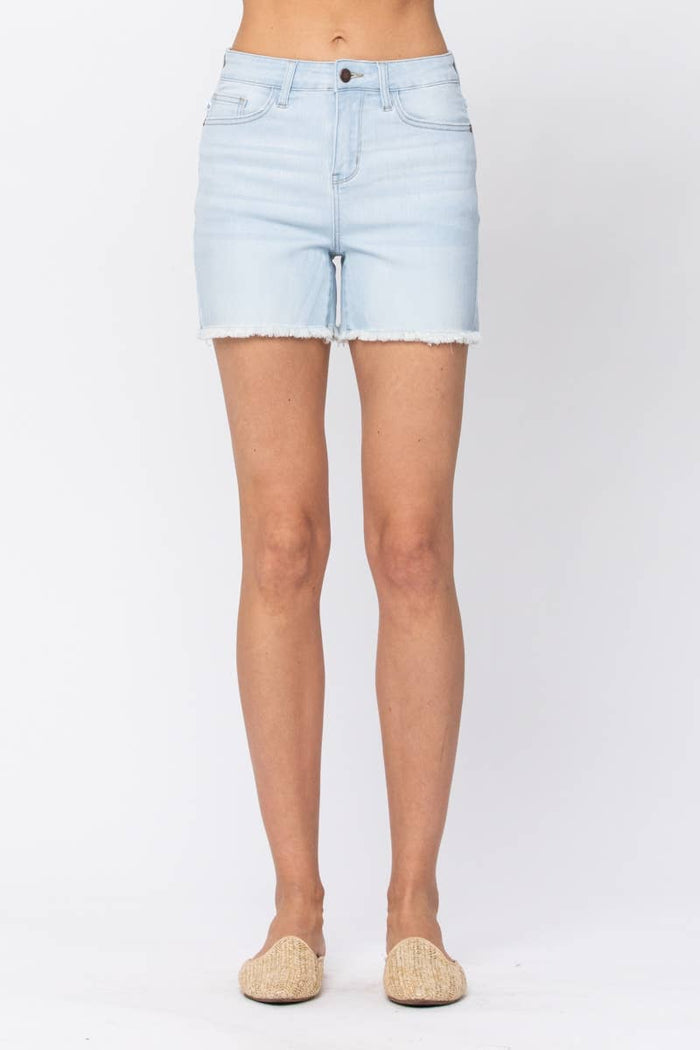 Judy Blue NWT HI-WAIST BLEACH LIGHT CUT OFF SHORTS XL