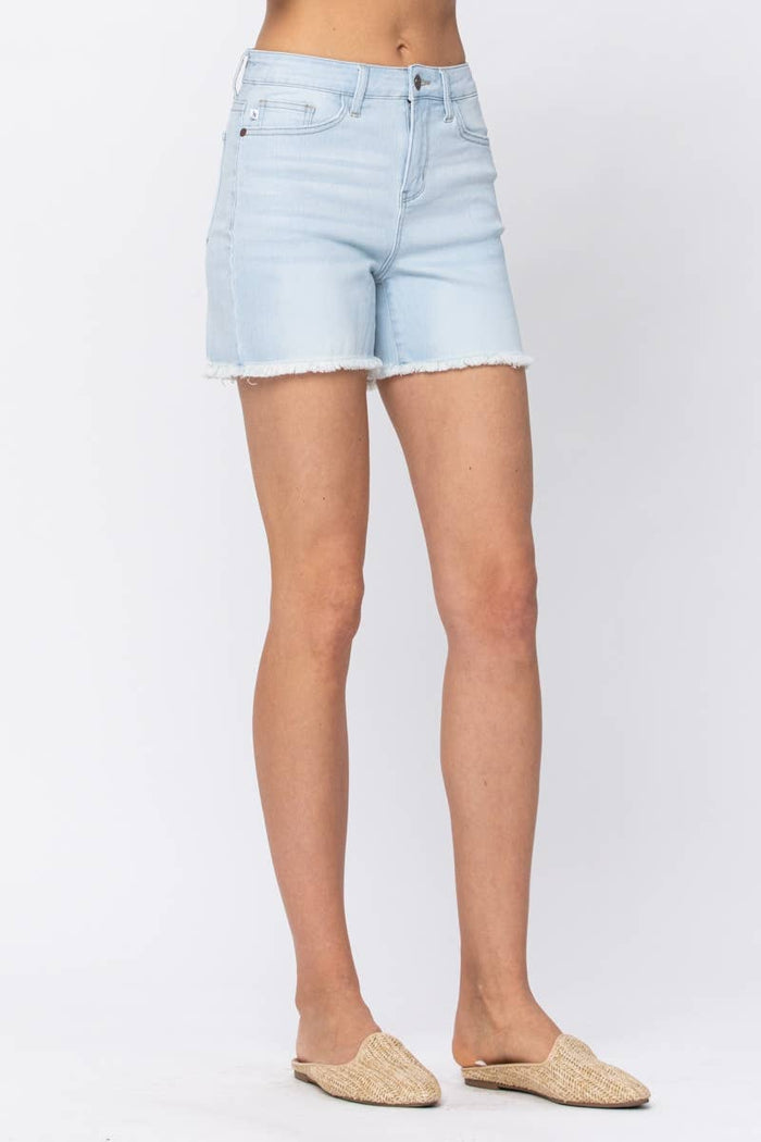 Judy Blue NWT HI-WAIST BLEACH LIGHT CUT OFF SHORTS XL