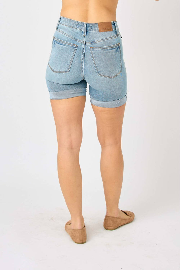 Judy Blue NWT High Waist Tummy Control Cool Denim Shorts XL