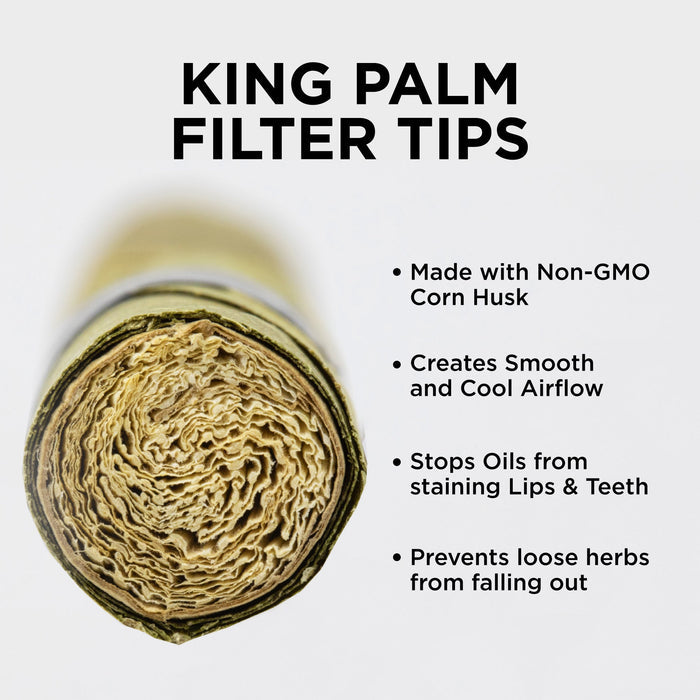 King Palm Mini Size Natural Pre Roll Palm Leaf Tubes - 25 Pack
