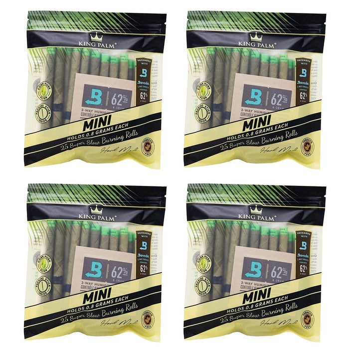 King Palm Mini Size Natural Pre Roll Palm Leaf Tubes - 25 Pack