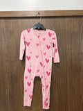 Kyte Baby Crepe Hearts Bamboo Zippy Romper 2T