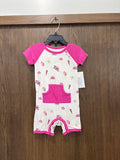 Kyte Baby Raspberry Shell Shortall Romper 3T Play