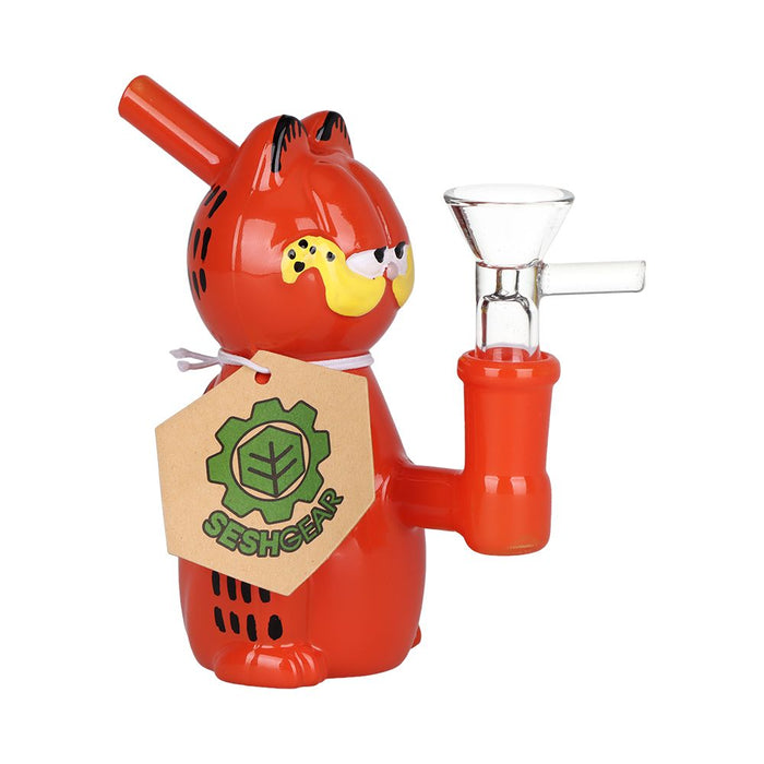 Lasagna Lovin Cat Glass Mini Bong