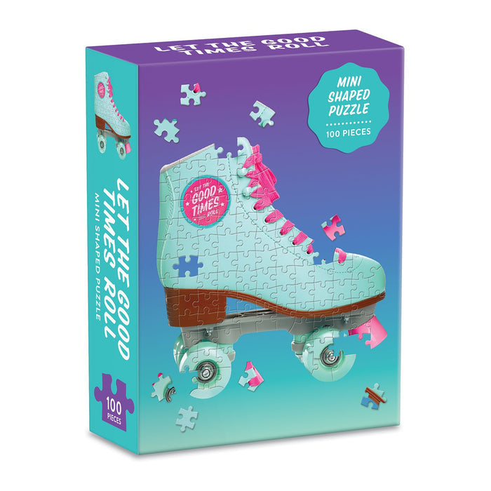 Let The Good Times Roll Roller Skate 100 Piece Mini Shaped Puzzle Mini-Shaped Puzzles Galison