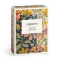 The Liberty Archive Playing Card Deck by Liberty London features a vintage-style floral pattern from the Liberty Archive and a central white label reading LIBERTY. PLAYING CARD DECK.