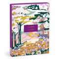 The Liberty London Coastal Parade 9 x 12" Paint by Number Kit features a vibrant box with a stylized landscape of trees, hills, houses, and fields in pastel and bold colors, framed by a purple border and central text.