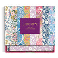 The Liberty Floral Greeting Assortment Notecard Set Volume 2 by Liberty of London Ltd comes in a vibrant box with patterned floral and bird designs in pink, blue, green, and yellow—perfect for stylish greetings.
