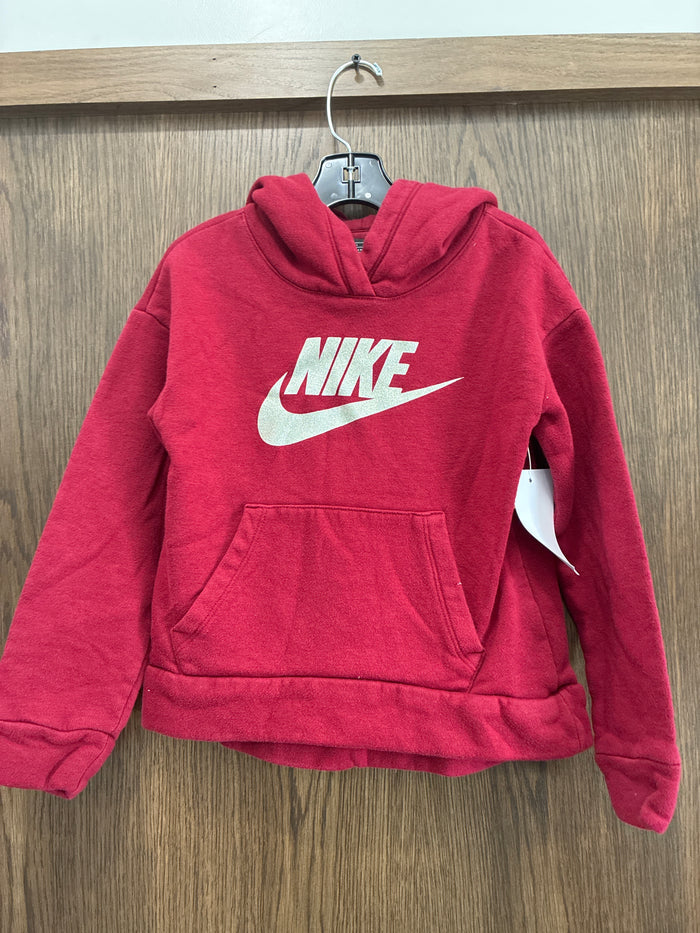 Little girls Nike hoodie(Nike in a silver glitter) size 6x