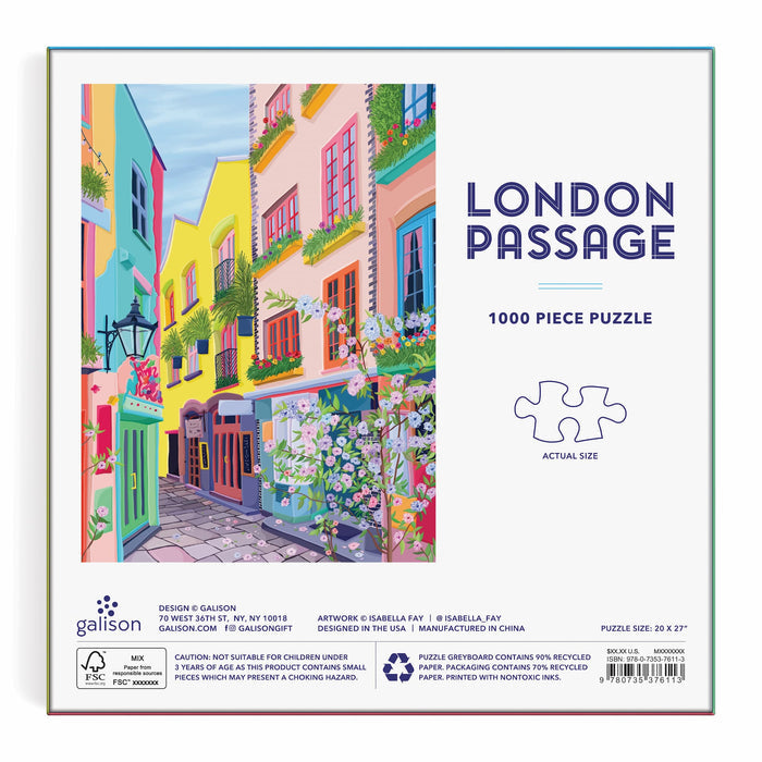 London Passage 1000 Piece Puzzle in Square Box Isabella Fay Menendez