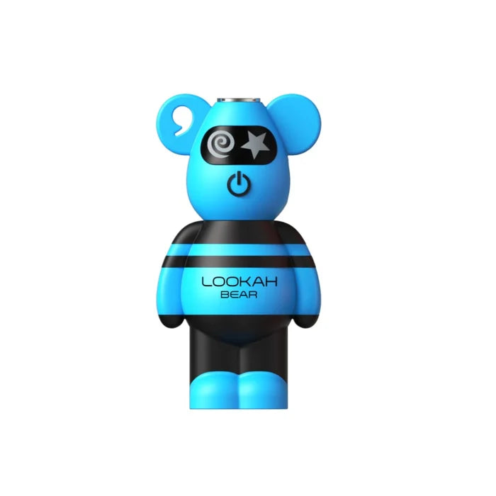 A blue bear-shaped 510 Vape Battery with the brand name LOOKAH on it.