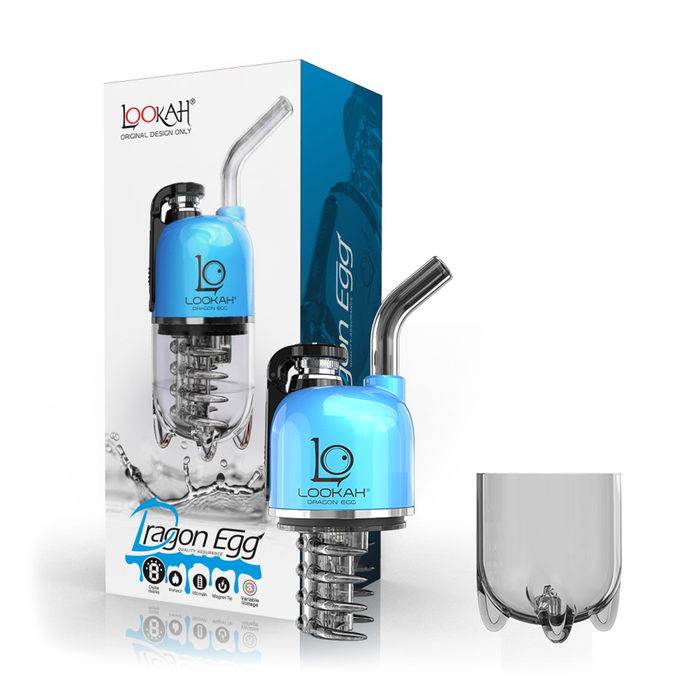 Lookah Dragon Egg Electric Dab Rig  with packaging on a white background