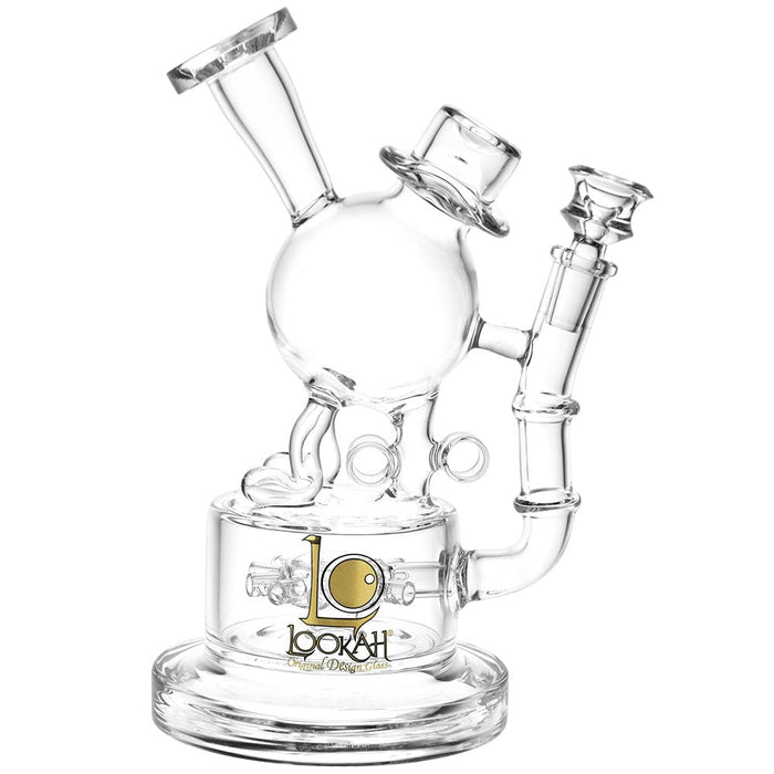Clear Lookah Hat Design Thick Glass Bong