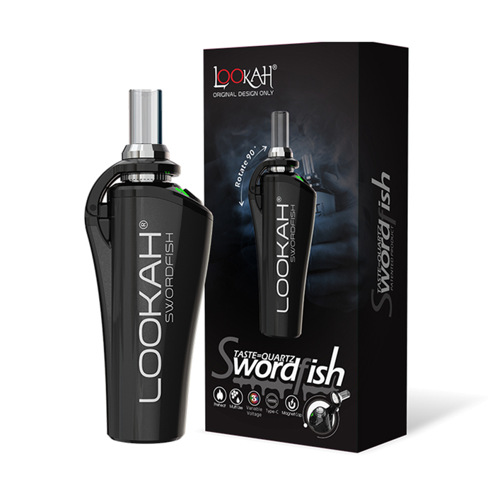 Lookah Swordfish Dab pen with packaging on a white background