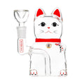 Lucky Money Cat Glass Water Pipe