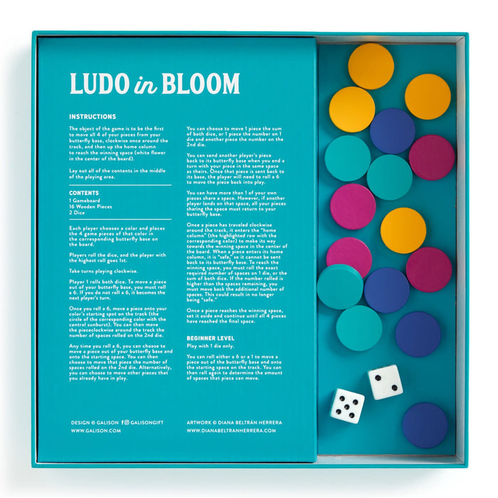 Ludo In Bloom Classic Board Game Set Board Games Diana Beltrán Herrera