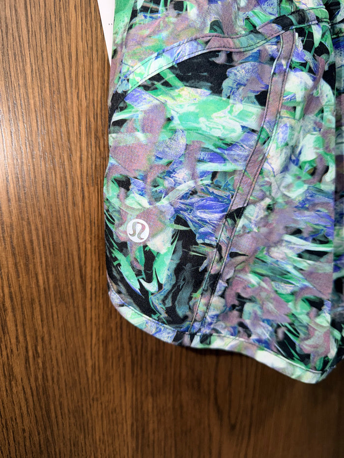 Lululemon Track That Mid-Rise Lined Shorts 5" Rapid Flourish Multi Size 4