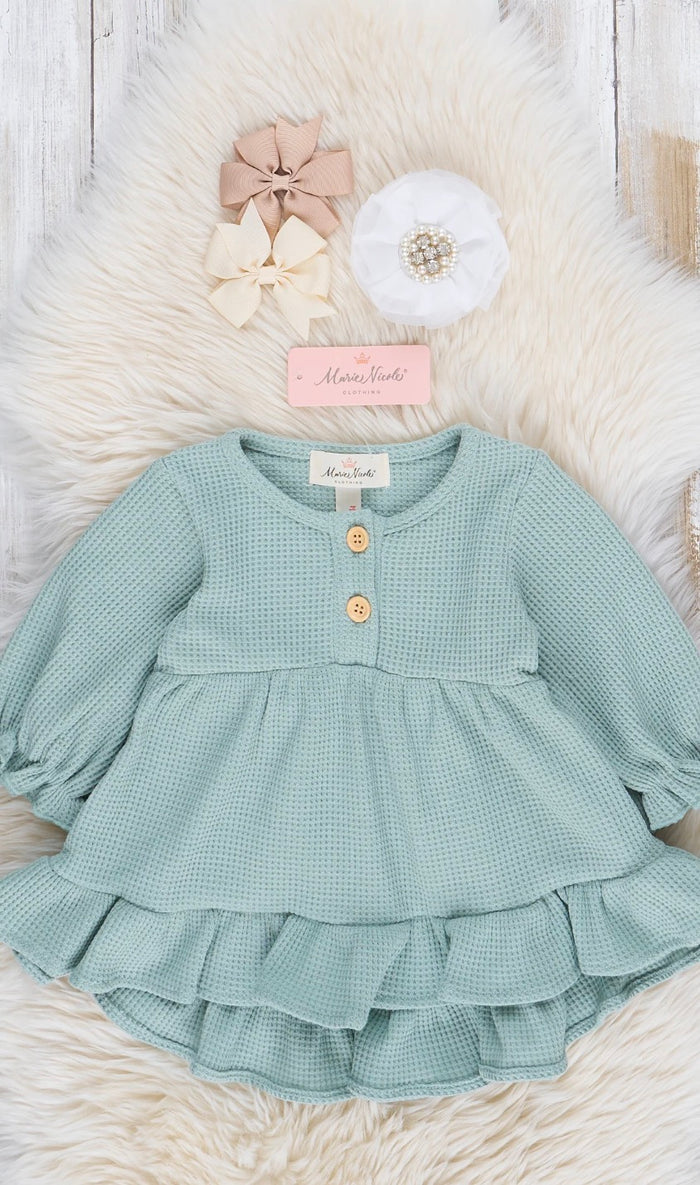 Marie Nicole NWT Waffle Knit Ruffle Blouse Size 3