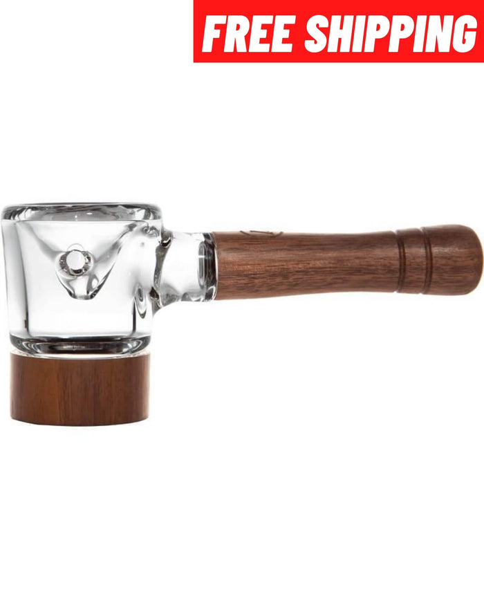 Marley Natural - Glass Spoon Pipe with Wood Accents Marley Natural