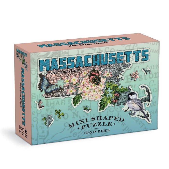Massachusetts Mini Shaped Puzzle Galison