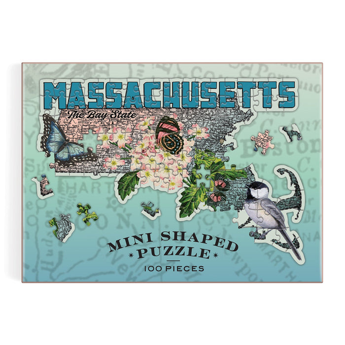 Massachusetts Mini Shaped Puzzle Galison
