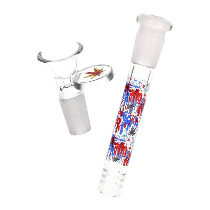 Melting Uncle Sam Beaker Glass Bong - 10"
