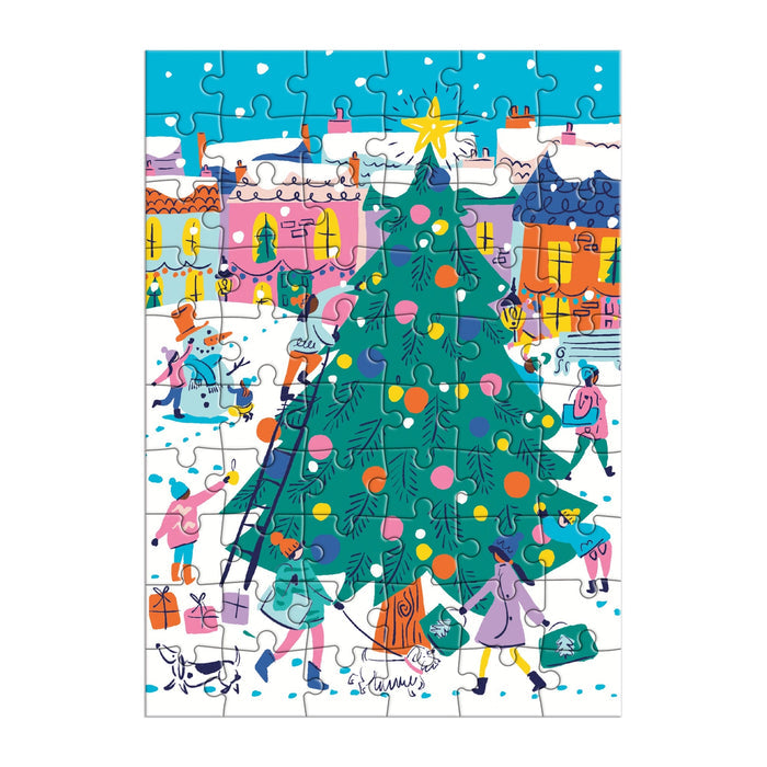 Merry & Bright Greeting Card Puzzle Jigsaw Puzzle Louise Cunningham Starling