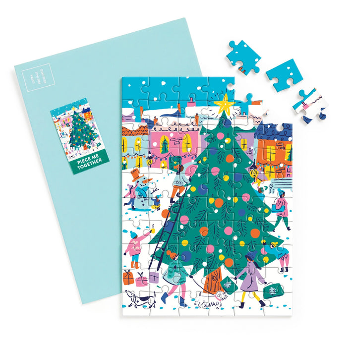 Merry & Bright Greeting Card Puzzle Jigsaw Puzzle Louise Cunningham Starling