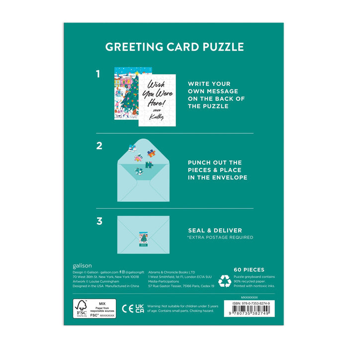Merry & Bright Greeting Card Puzzle Jigsaw Puzzle Louise Cunningham Starling