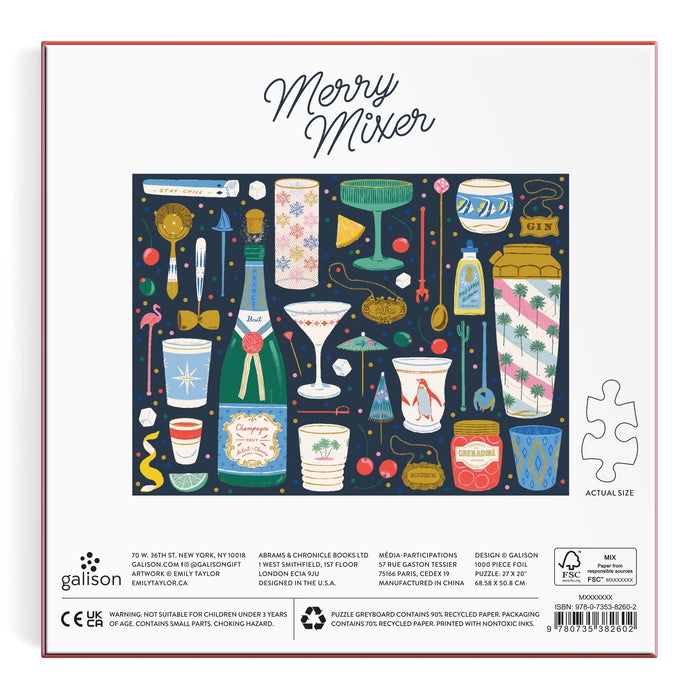 Merry Mixer 1000 Piece Foil Puzzle Jigsaw Puzzle Emily Taylor