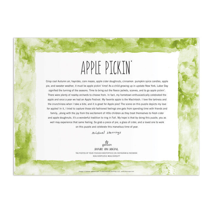 Michael Storrings Apple Pickin' 1000 Piece Puzzle Puzzles Michael Storrings