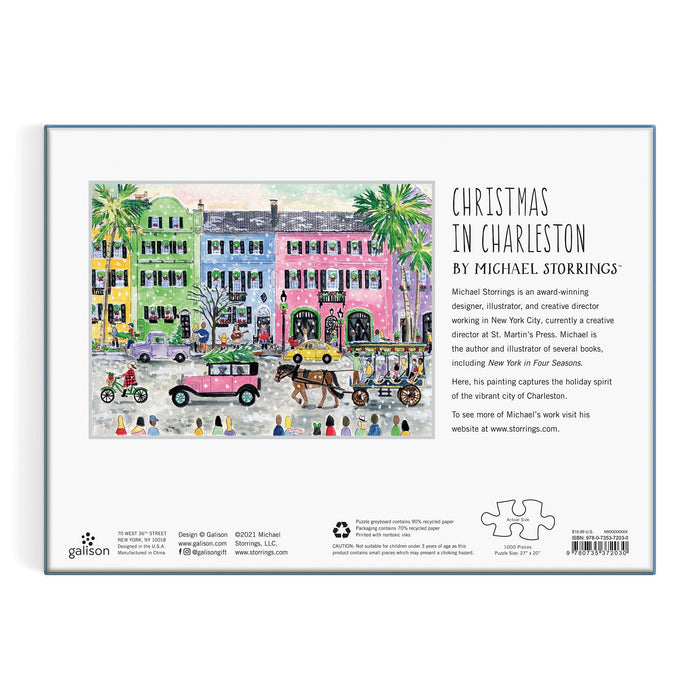 Michael Storrings Christmas in Charleston 1000 Piece Puzzle Galison