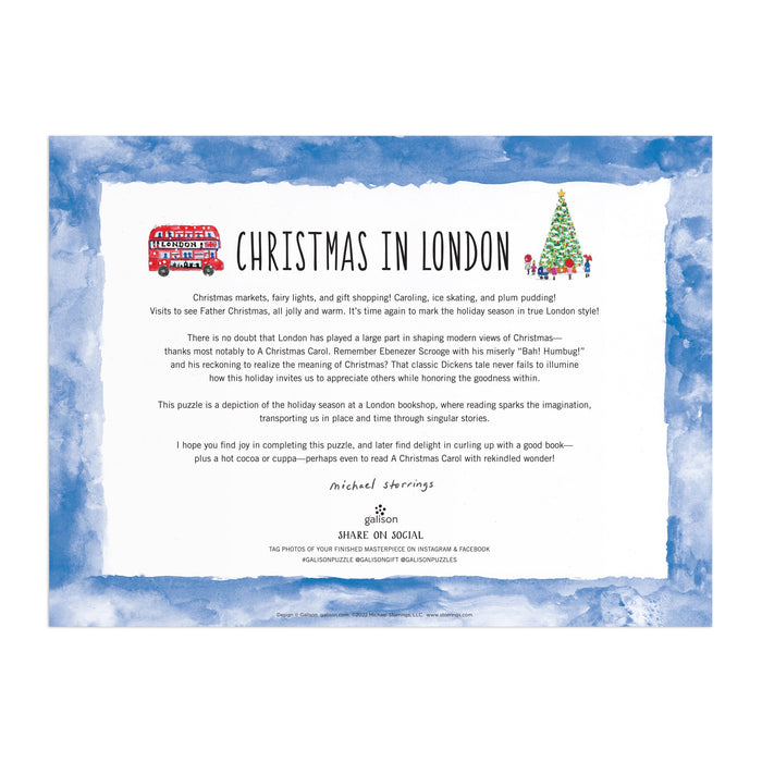 Michael Storrings Christmas in London 1000 Piece Puzzle 1000 Piece Puzzles Michael Storrings